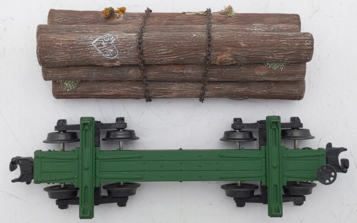 MTH 20-90669C O Hillcrest Lumber Co Skeleton Flat Car w/Load #20 EX/Box