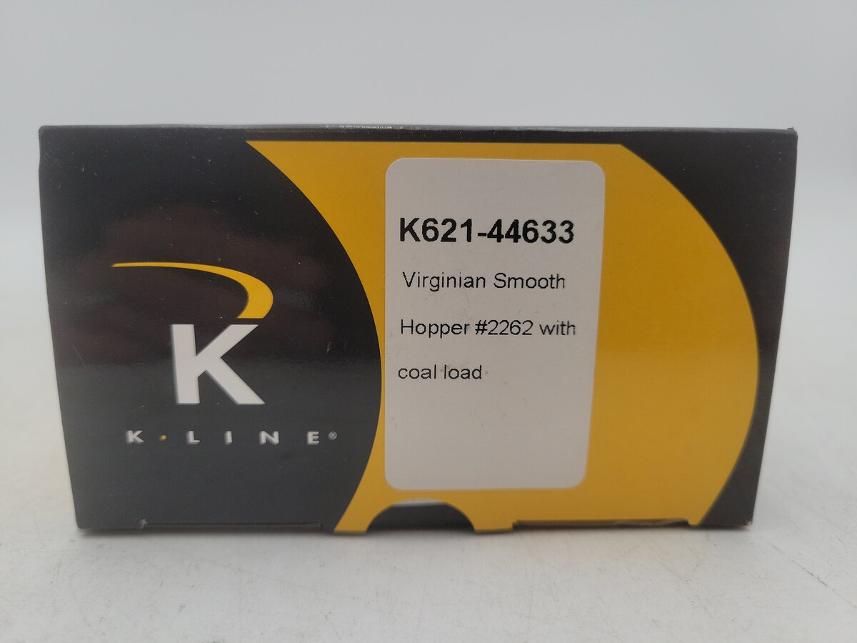 K-Line K621-44633 O Gauge Virginian Hopper w/Coal Load #2262 LN/Box