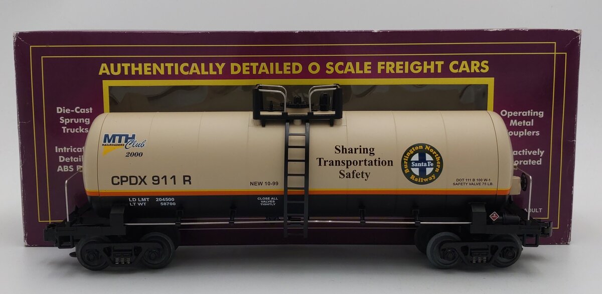 MTH 20-92014 O Gauge MTHRRC-2000 BNSF Tank Car #911R LN/Box