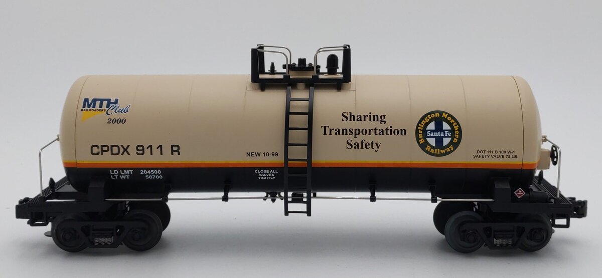 MTH 20-92014 O Gauge MTHRRC-2000 BNSF Tank Car #911R LN/Box