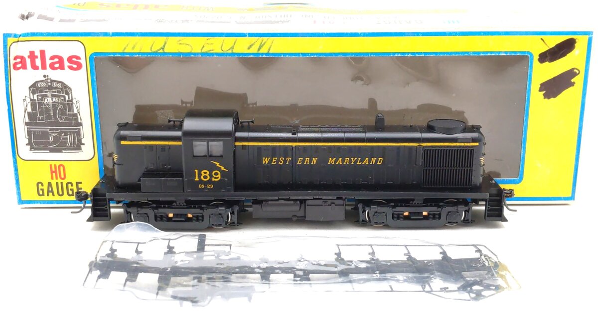 Atlas 4306 HO Scale Western Maryland RS-3 Diesel Locomotive #189 EX/Box