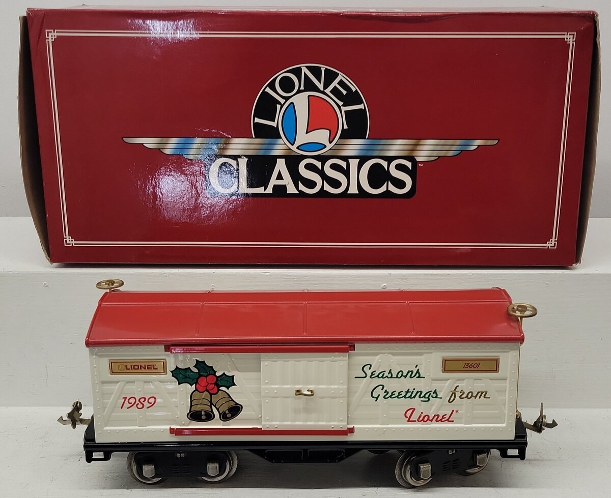 Lionel 6-13601 Standard Gauge 1989 Seasons Greetings Christmas Car EX/Box