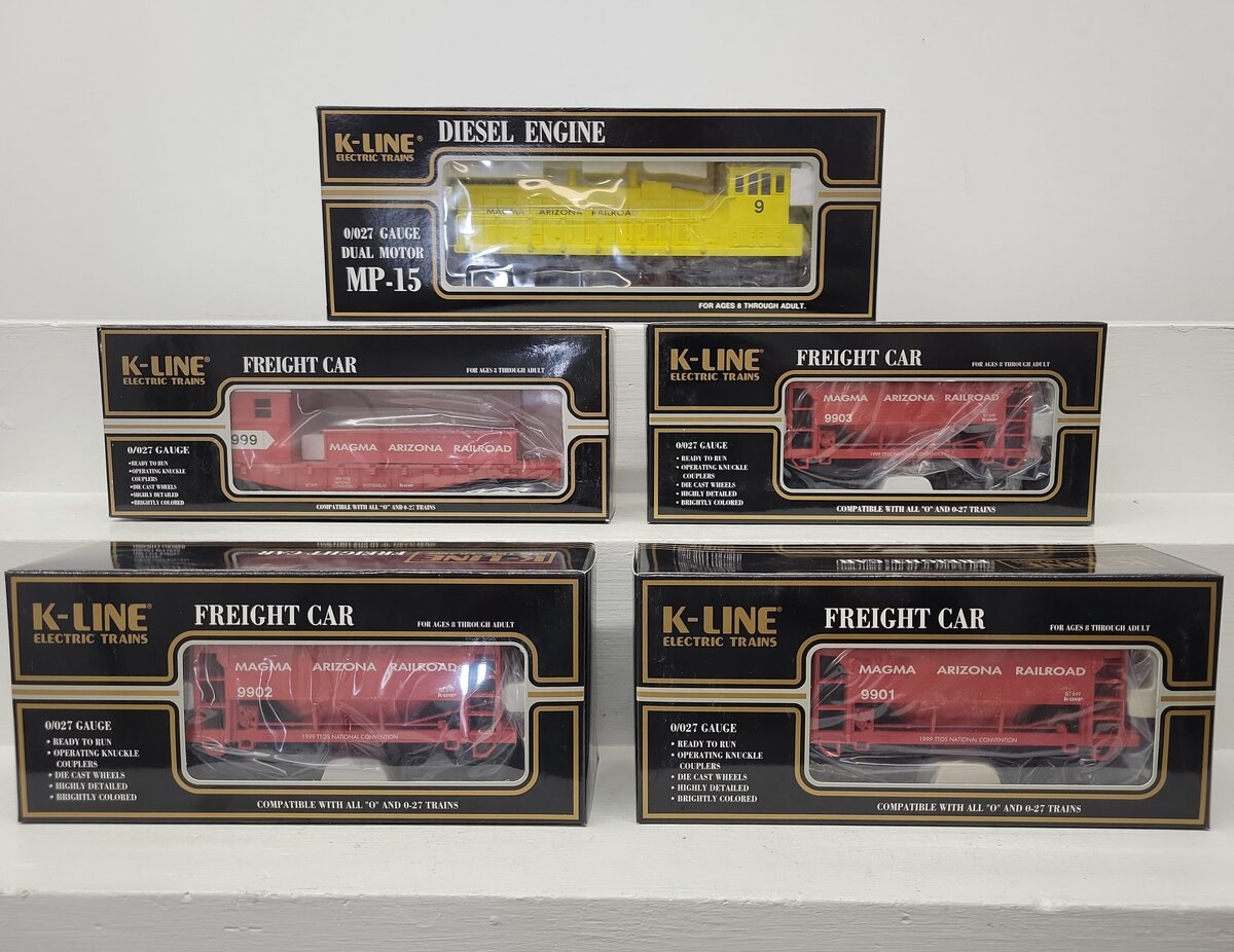 K-Line K1923IC O Gauge Magma Arizona MP-15 Diesel Locomotive Set NIB