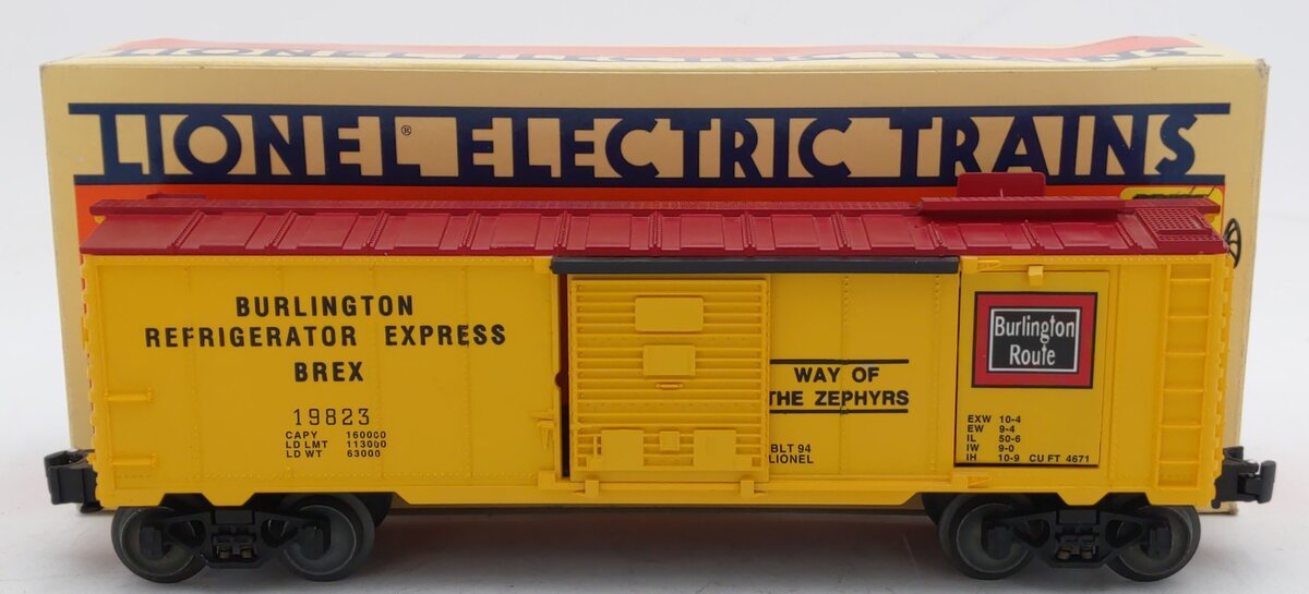 Lionel 6-19823 O Gauge Burlington Operating Ice Car EX/Box