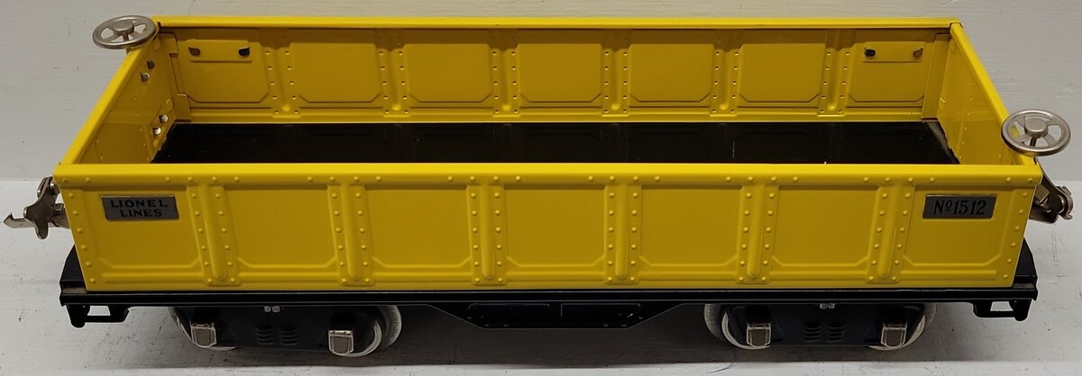 Lionel 6-13300 Standard Gauge 512 Yellow Gondola EX/Box