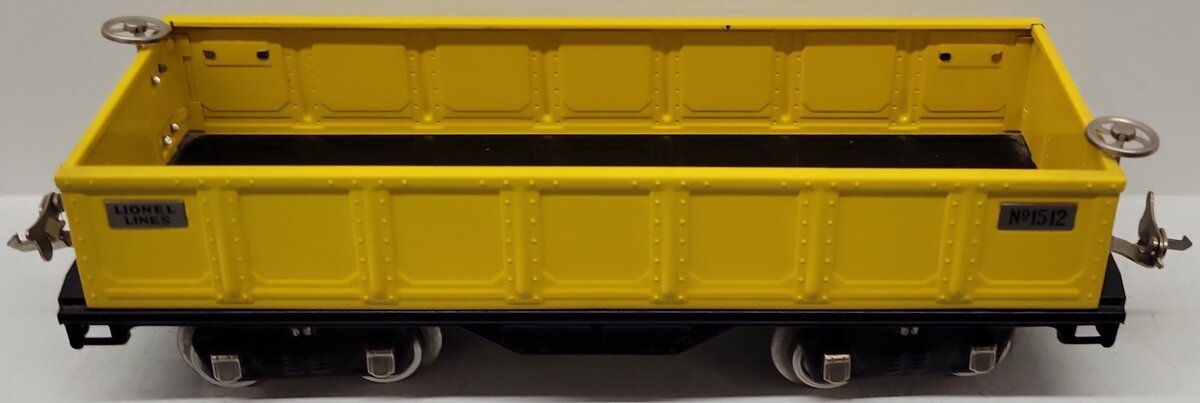 Lionel 6-13300 Standard Gauge 512 Yellow Gondola EX/Box