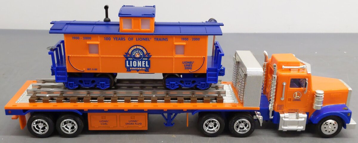 Lionel TMT-18405 O Gauge Flatbed Toy Truck with Operating Lights-Sound Caboose EX/Box