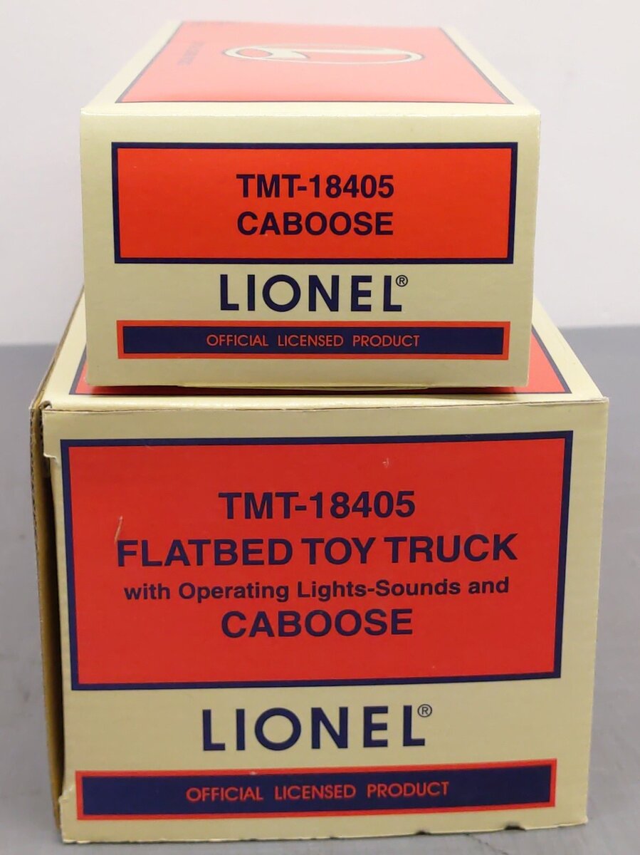 Lionel TMT-18405 O Gauge Flatbed Toy Truck with Operating Lights-Sound Caboose EX/Box