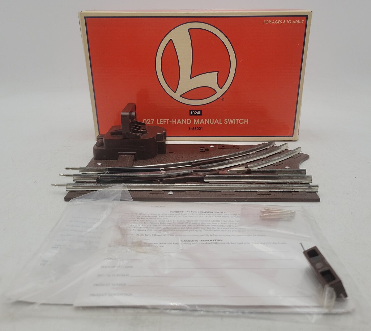 Lionel 6-65021 O27 Left-Hand Manual Switch EX/Box