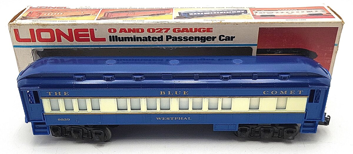 Lionel 6-9539 O Gauge The Blue Comet "Westphal" Pullman Passenger Car EX/Box