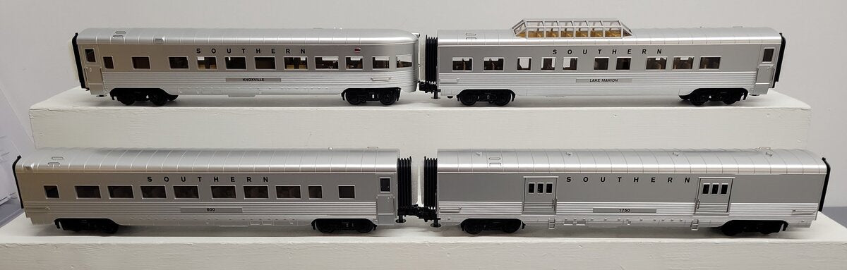 MTH 30-67410 O Southern 60' Streamlined ABS Passenger Car Set (Set of 4) LN/Box
