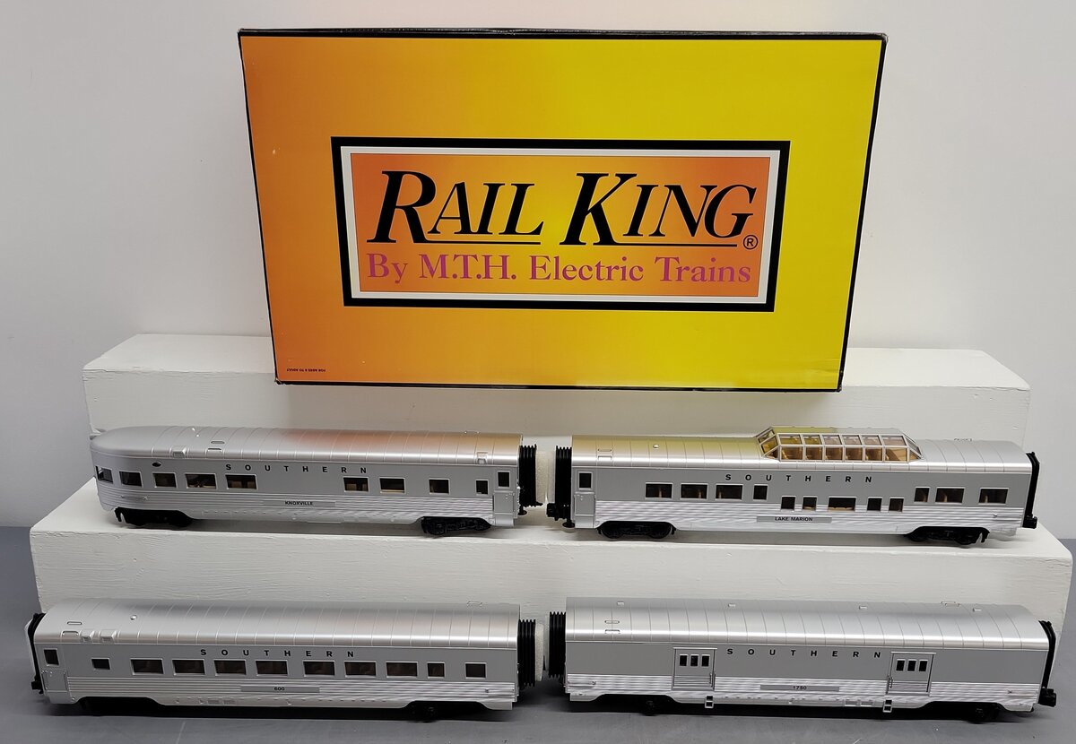 MTH 30-67410 O Southern 60' Streamlined ABS Passenger Car Set (Set of 4) LN/Box