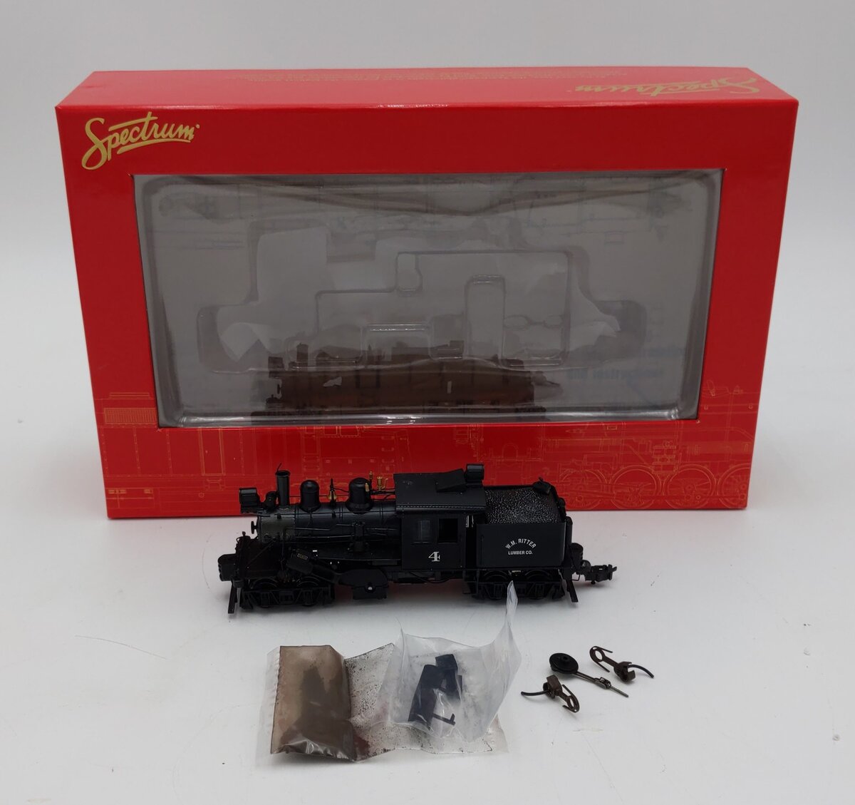 Bachmann 80602 HO WM Ritter 50-Ton Two-Truck Climax Logging locomotive #4 VG/Box