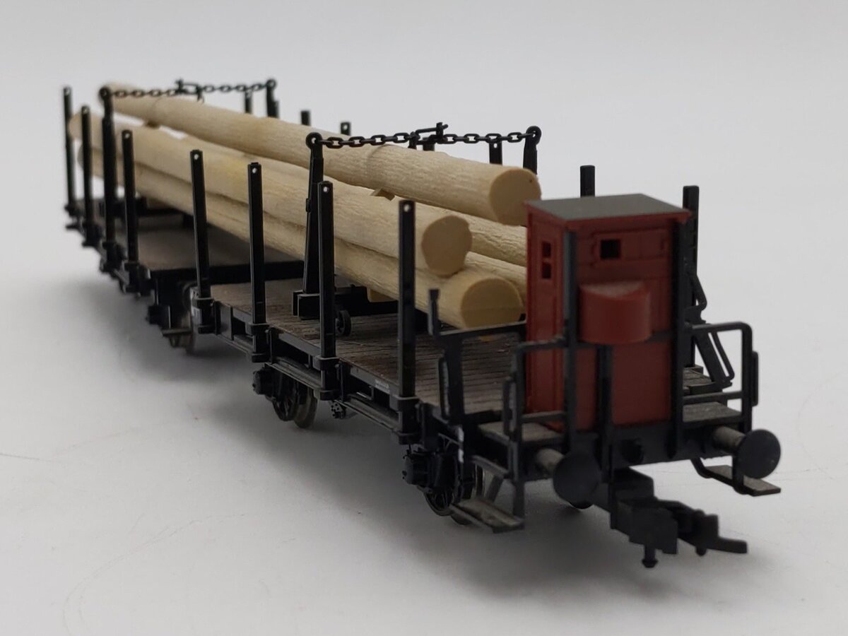 Fleischmann 5252 HO Flatcar with Log Load EX/Box