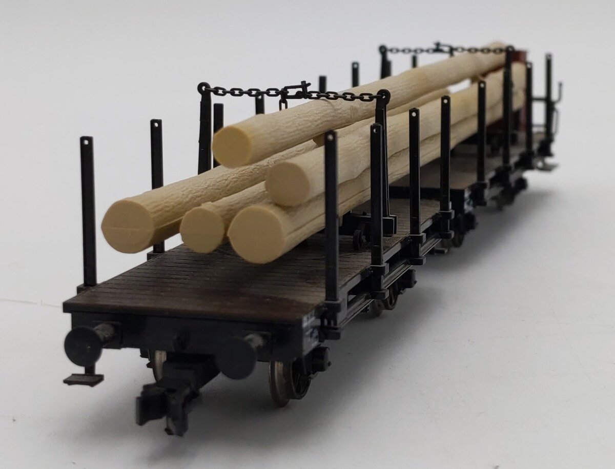 Fleischmann 5252 HO Flatcar with Log Load EX/Box