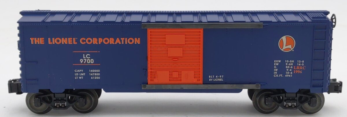 Lionel 6-29200 O Gauge Lionel Railroad Club Boxcar #9700 EX/Box