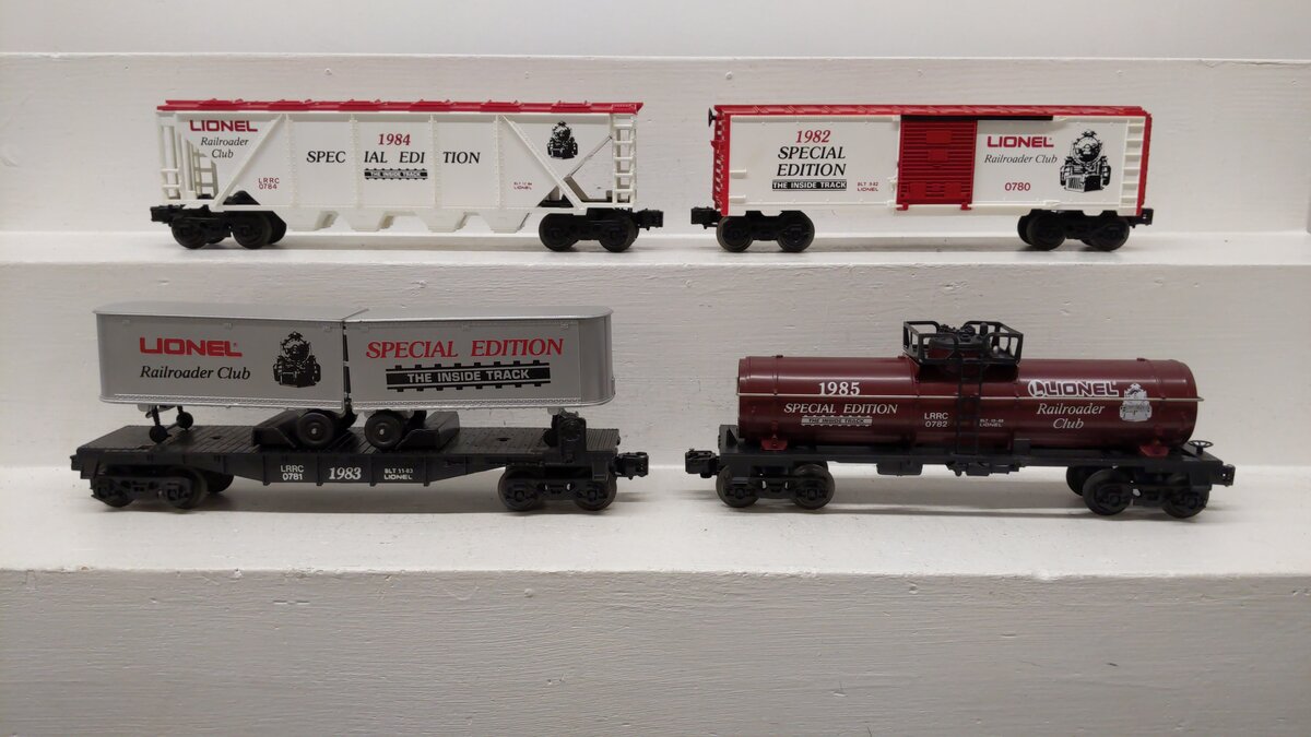 Lionel O Gauge Assorted Cars: 6-0780, 6-0784, 6-0781, 6-0782 [4] EX