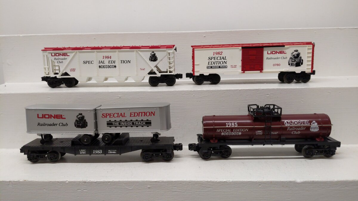 Lionel O Gauge Assorted Cars: 6-0780, 6-0784, 6-0781, 6-0782 [4] EX