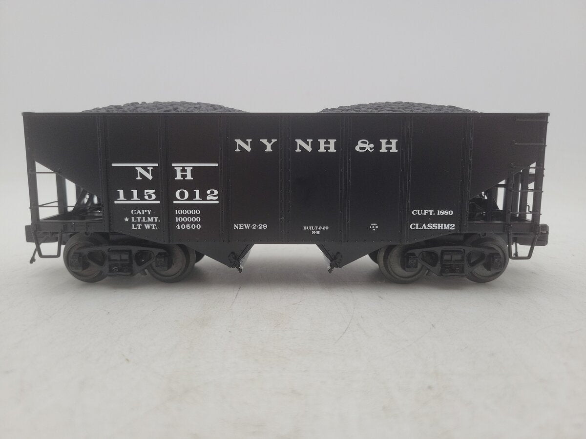 MTH 20-97246 O Gauge New Haven 2-Bay Fish Belly Hopper Car w/ Coal Load #115012 EX/Box