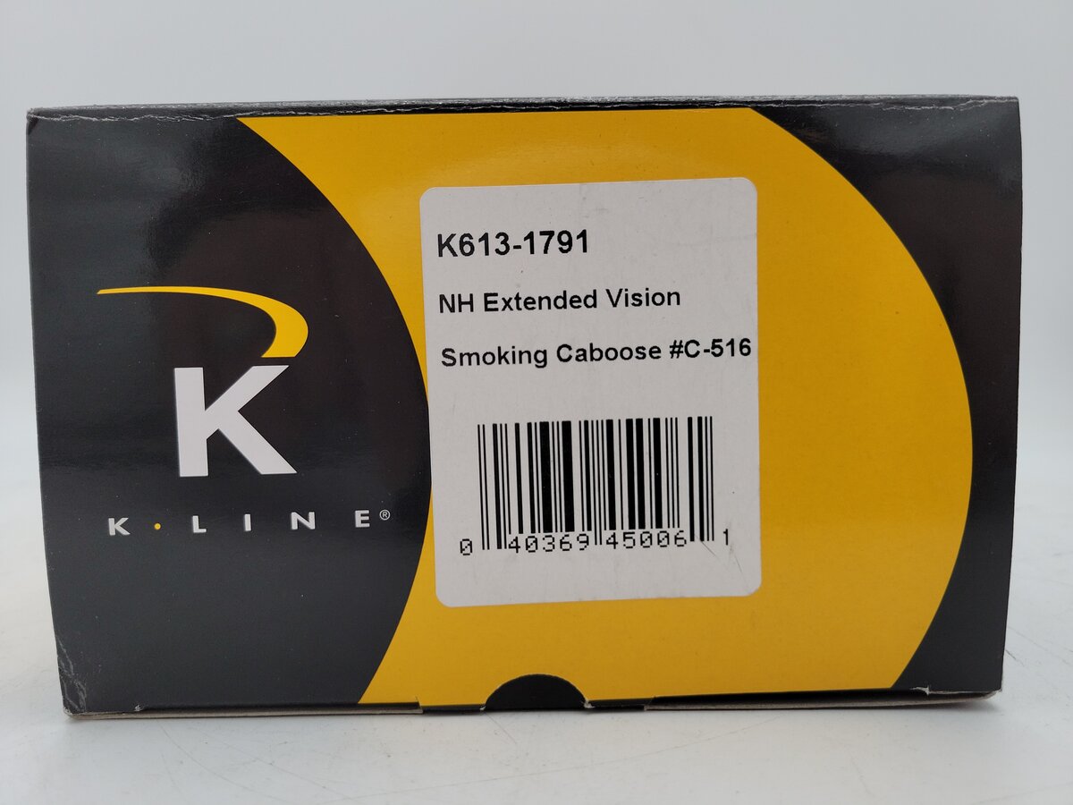 K-Line K613-1791 O Gauge New Haven Extended Vision Smoking Caboose #C-516 EX/Box