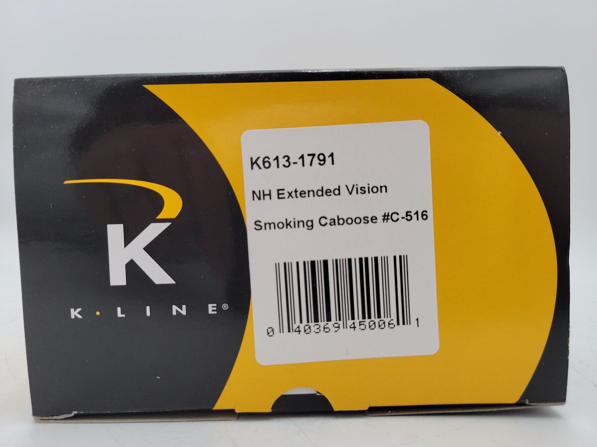 K-Line K613-1791 O Gauge New Haven Extended Vision Smoking Caboose #C-516 EX/Box