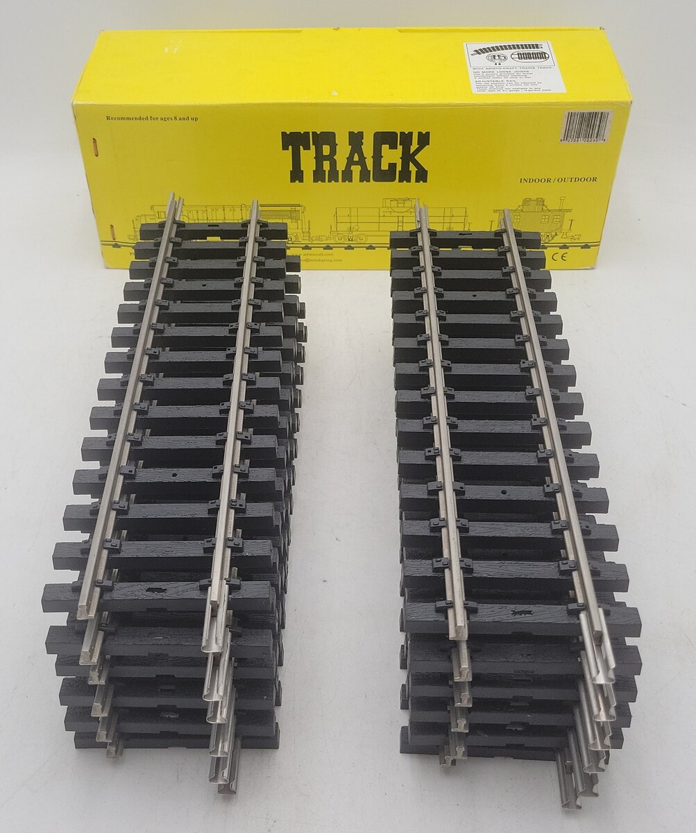 Aristo-Craft 20030 G Scale USA Style Stainless Steel 12" Straight Track (Qty 12) EX/Box