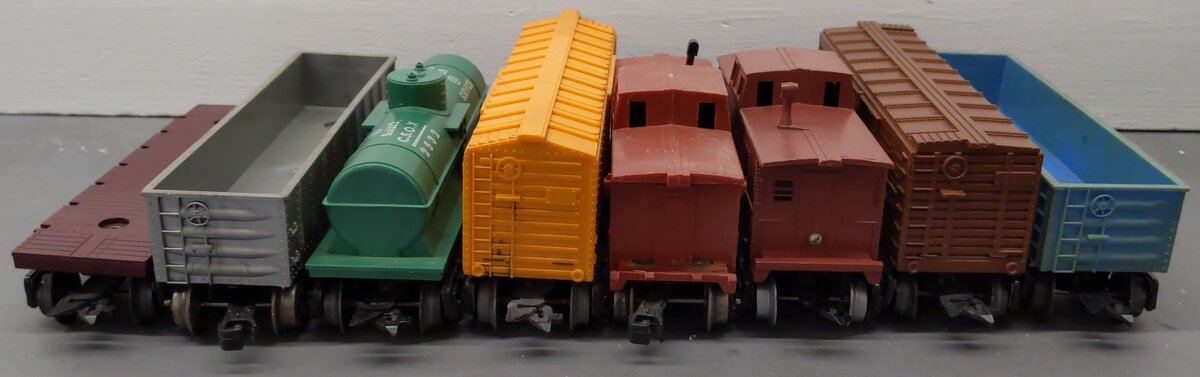 Marx Vintage O Freight Cars 347100, 18326, 13975, 2532, 5532, 564, 3280 [8] VG