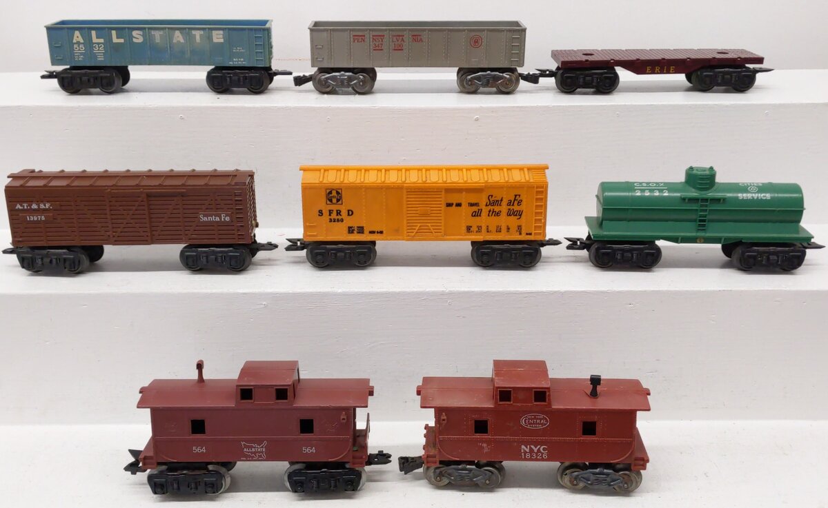 Marx Vintage O Freight Cars 347100, 18326, 13975, 2532, 5532, 564, 3280 [8] VG