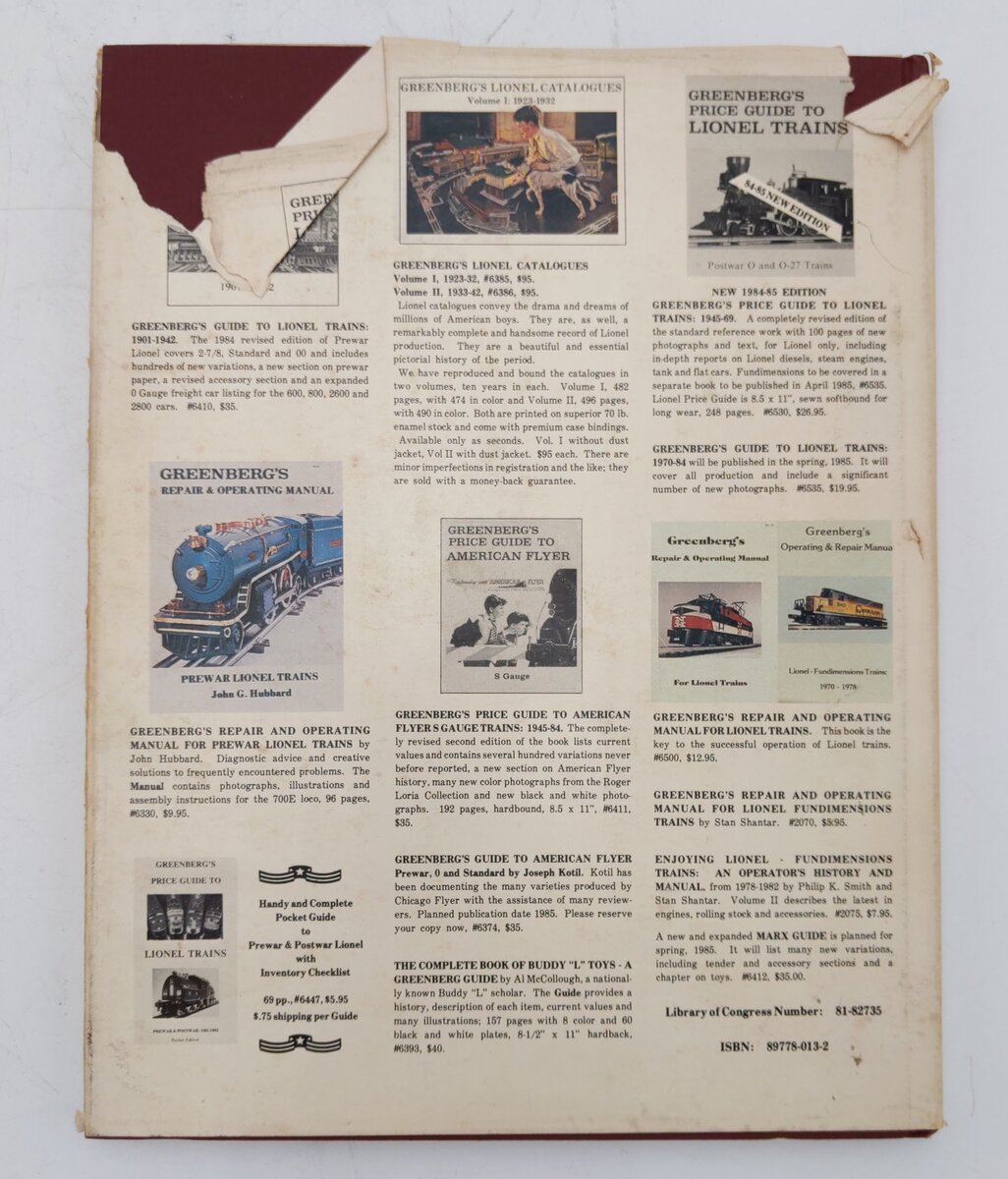 Greenberg's Guide To Ives Trains 1901-32 Hardcover Book VG