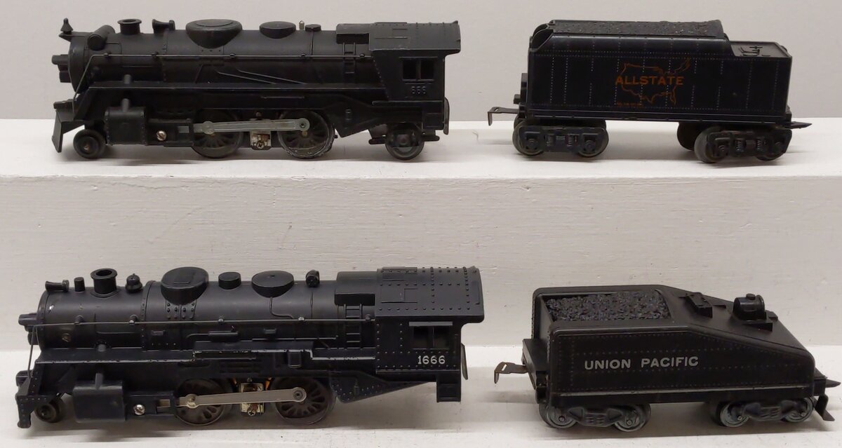 Marx Vintage O Locomotives & Tenders 1666, 666, 0951, 961 [4] VG
