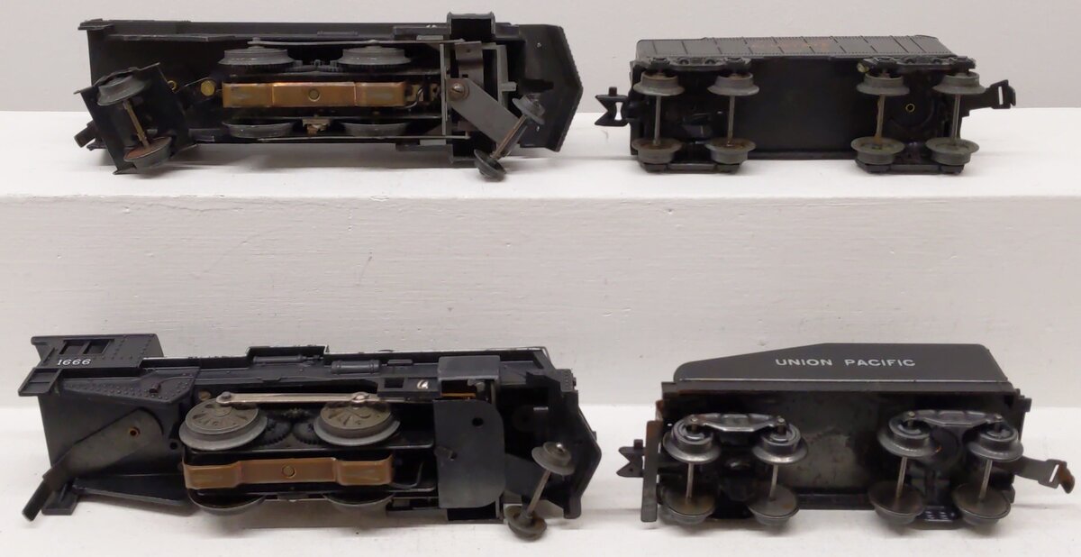 Marx Vintage O Locomotives & Tenders 1666, 666, 0951, 961 [4] VG