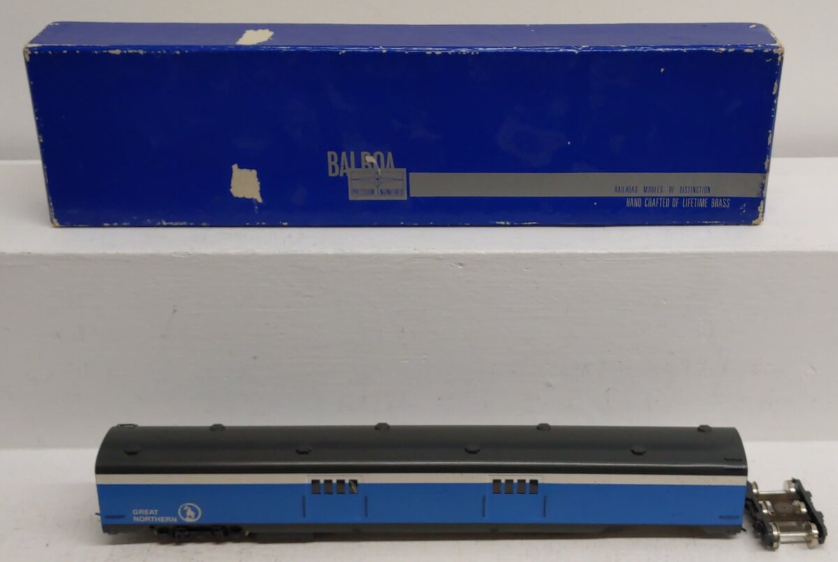 Balboa 586 HO Scale BRASS Great Northern Big Sky Blue Baggage Car VG/Box