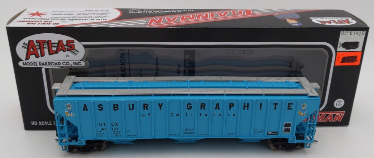 Atlas 20005454 HO UTCX Trainman Thrall 4750 Covered Hopper #45121 LN/Box