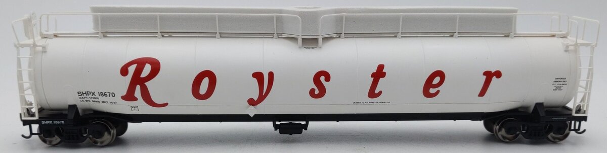 Atlas 1722-5 HO Royster 33,000 Gallon Tank Car #18670 EX/Box