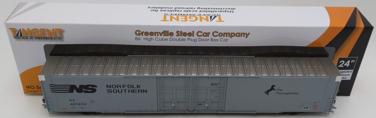 Tangent 25026-01 HO Scale NS 86' High Cube Double Plug Door Boxcar #487450 LN/Box