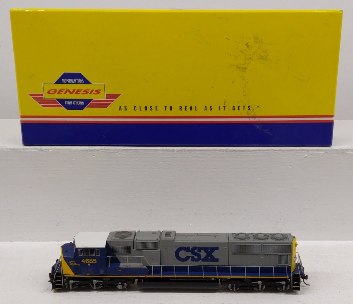 Athearn G6159 HO CSX Spirit of Mulberry EMD SD-70M Diesel Locomotive #4685 VG/Box