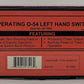MTH 40-1056 O54 RealTrax Nickel Silver Left Hand Remote Switch Turnout LN/Box