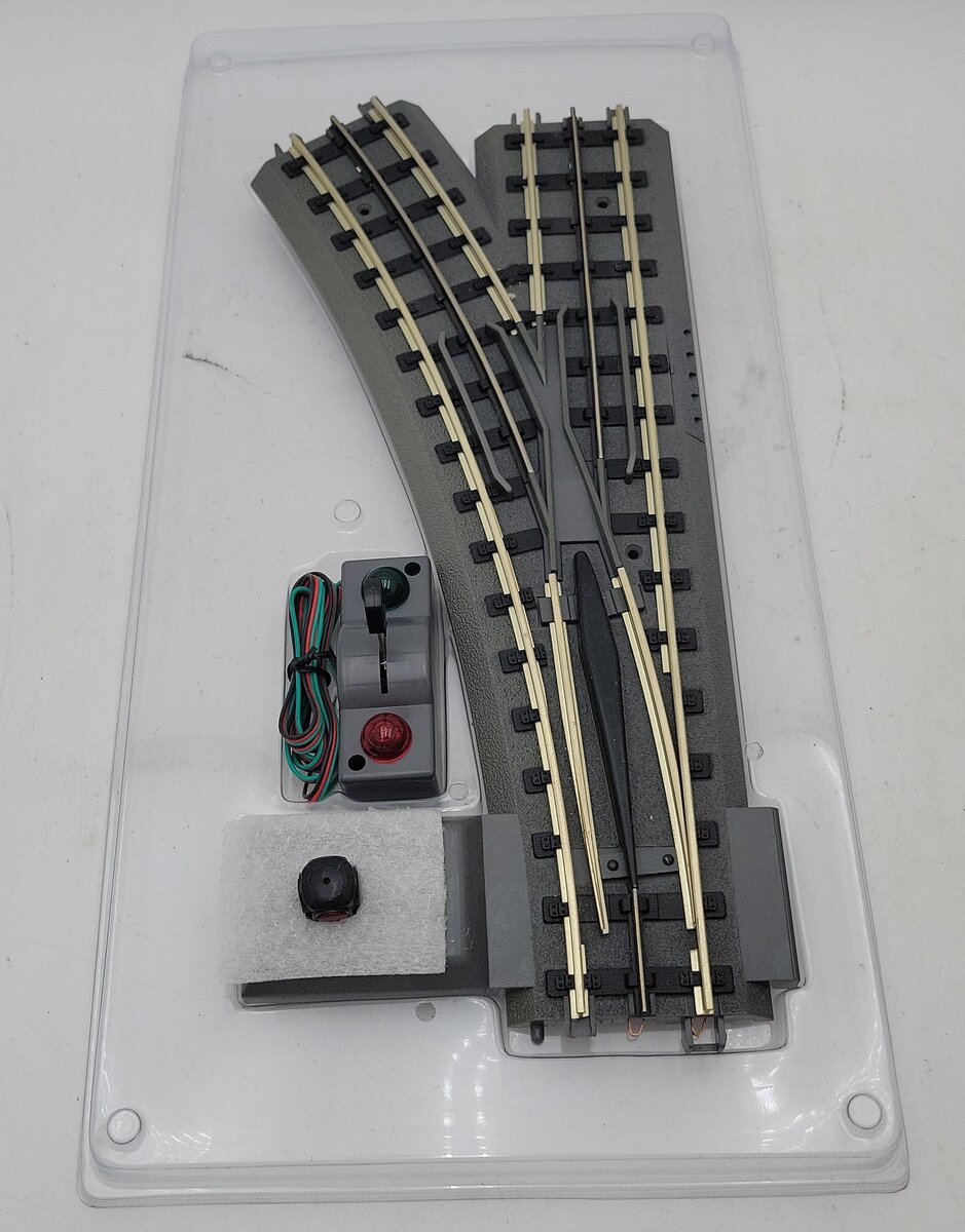 MTH 40-1056 O54 RealTrax Nickel Silver Left Hand Remote Switch Turnout LN/Box