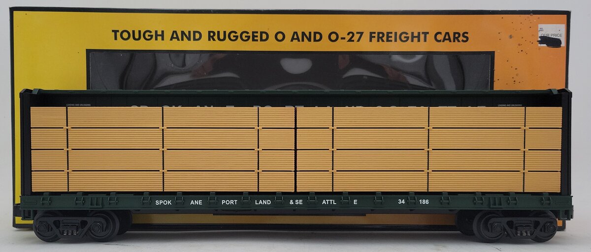 MTH 30-76114 O Gauge Spokane Portland & Seattle Center I-Beam Flat Car ...