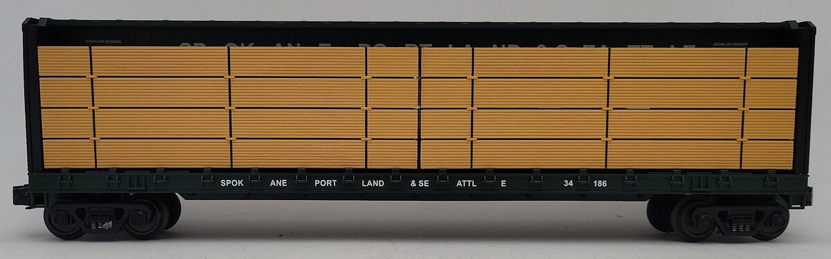 MTH 30-76114 O Gauge Spokane Portland & Seattle Center I-Beam Flat Car ...