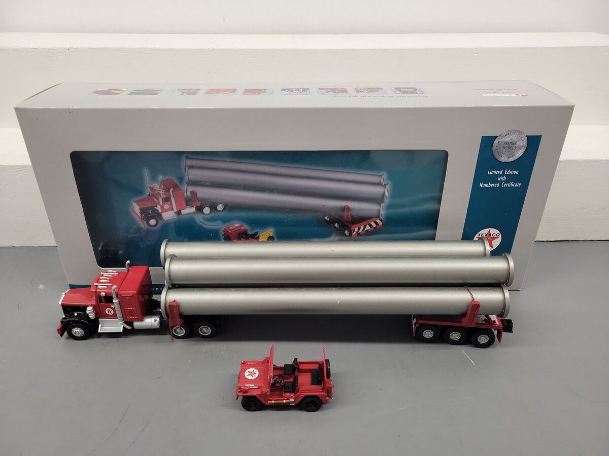 Corgi US55704 1:50 Kenworth with Pipe Load & Escort EX/Box