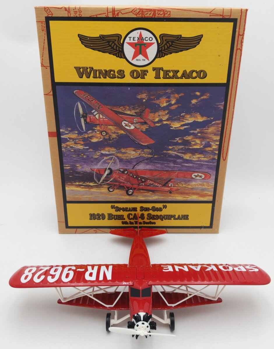 Ertl 20211P 1:43 Scale "Spokane Sun-God" 1929 Buhl CA-6 Sesquiplane Coin Bank EX/Box