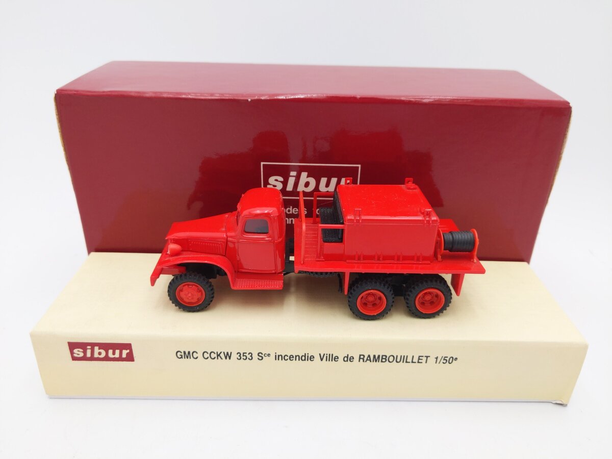 Sibur 4003 1:50 GMC CCKW 353 Pompiers Fire Truck EX/Box