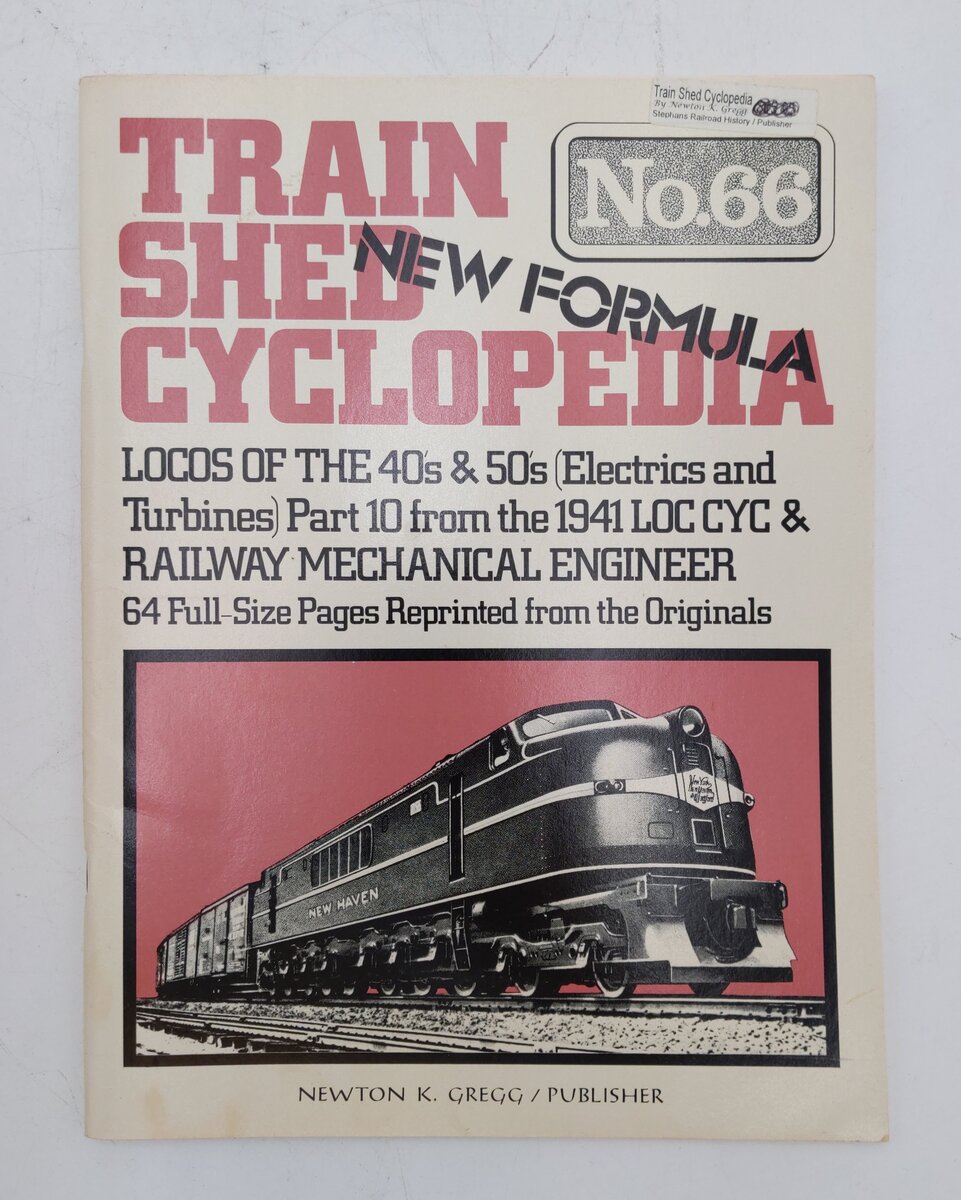 Train Shed Cyclopedia New Formula #66 Paperback Book By Newton K Gregg EX