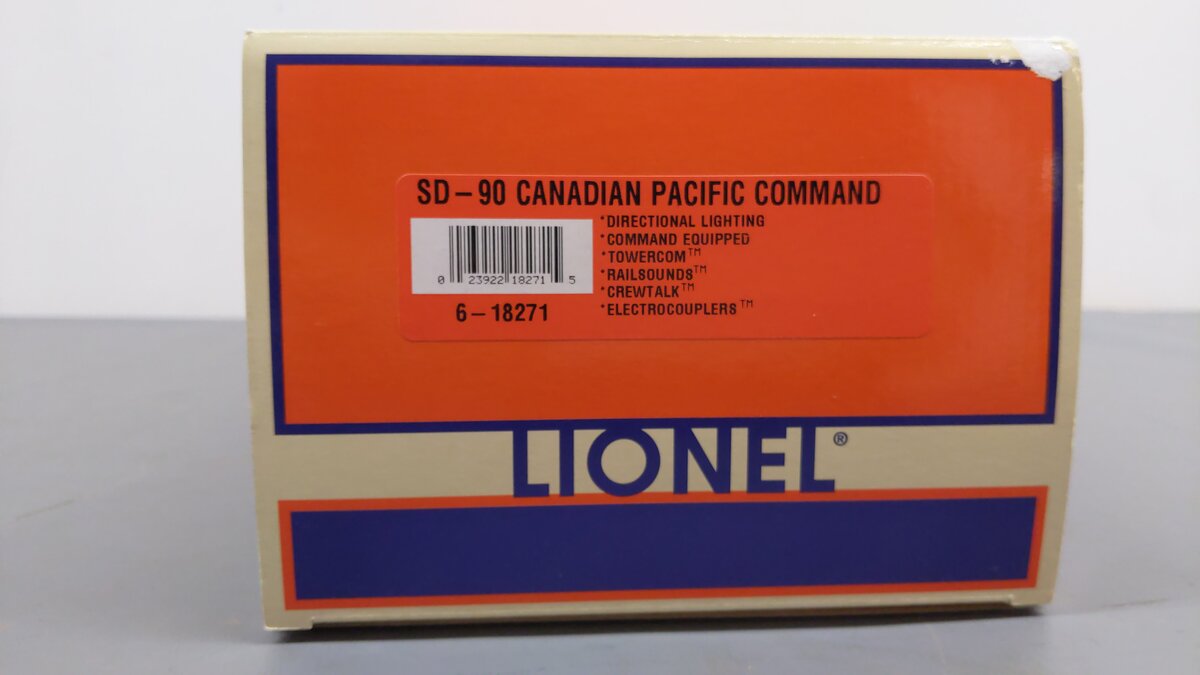 Lionel 6-18271 O Gauge Canadian Pacific SD90MAC Diesel Locomotive w/TMCC #9129 EX/Box