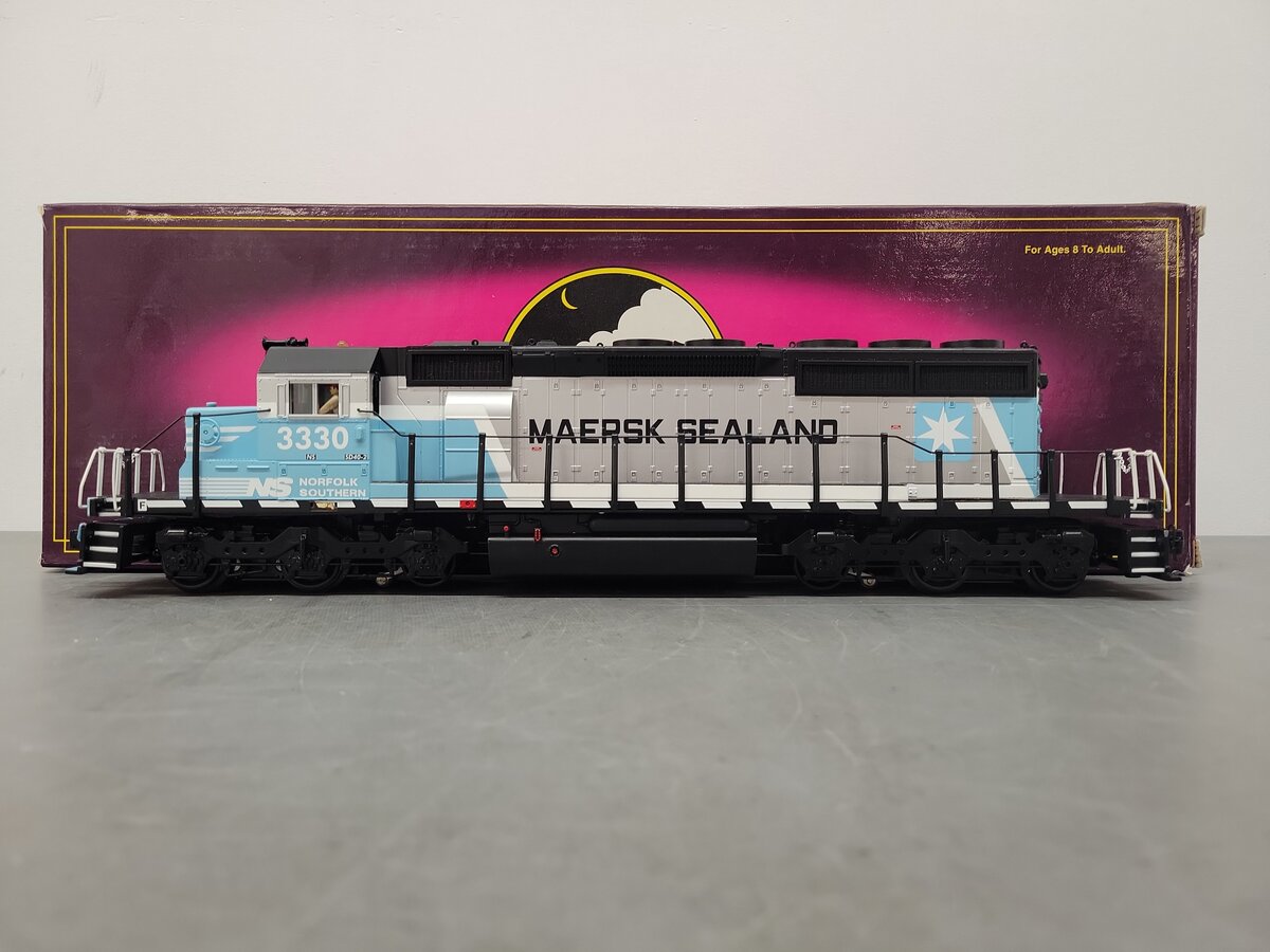 MTH 20-2468-1 O Gauge Maersk/NS SD40-2 Diesel Engine w/PS2 #3330 EX/Box