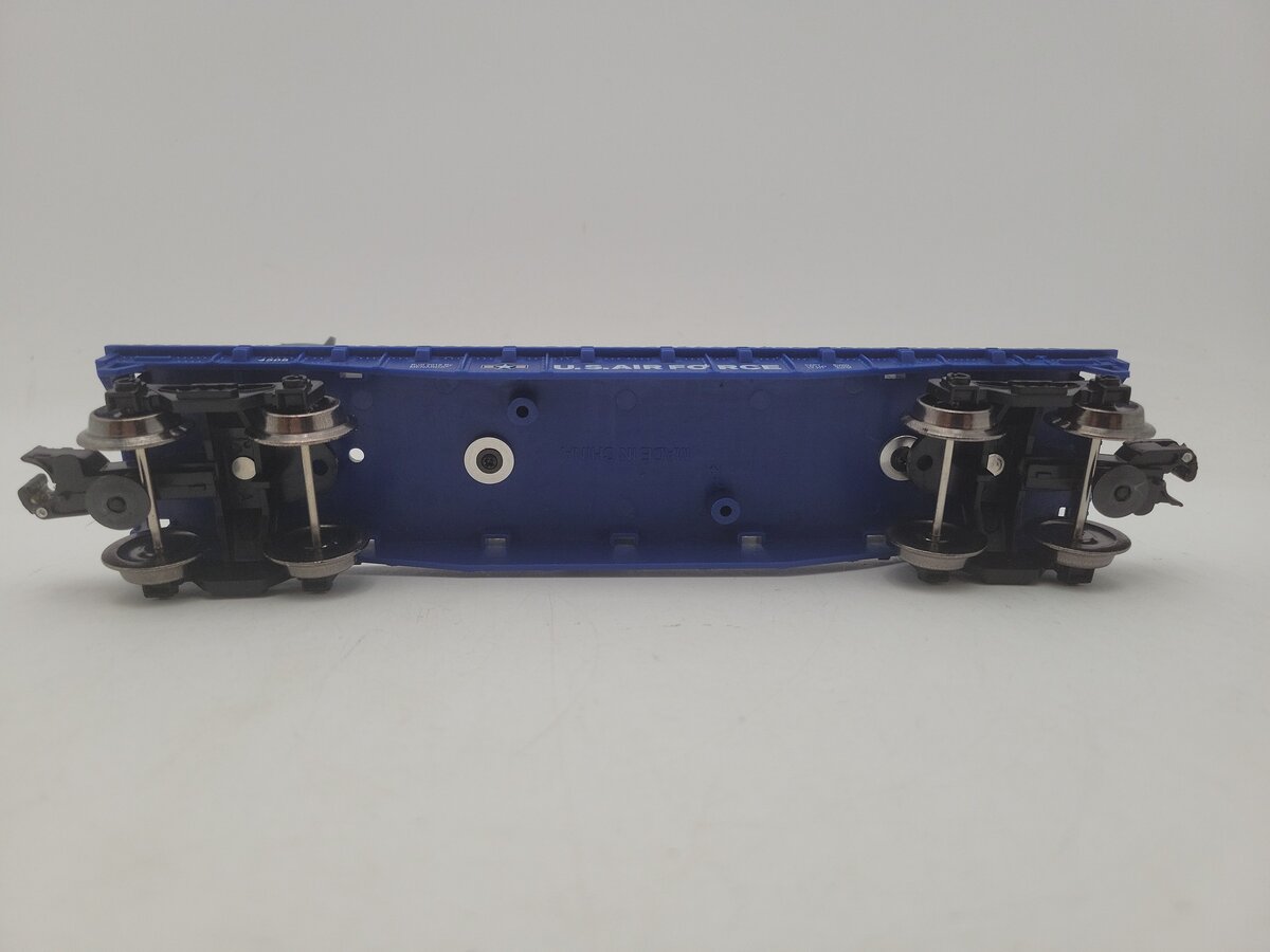Menards 279-4490 O Gauge US Airforce Flatcar w/ 2 Rockets EX/Box