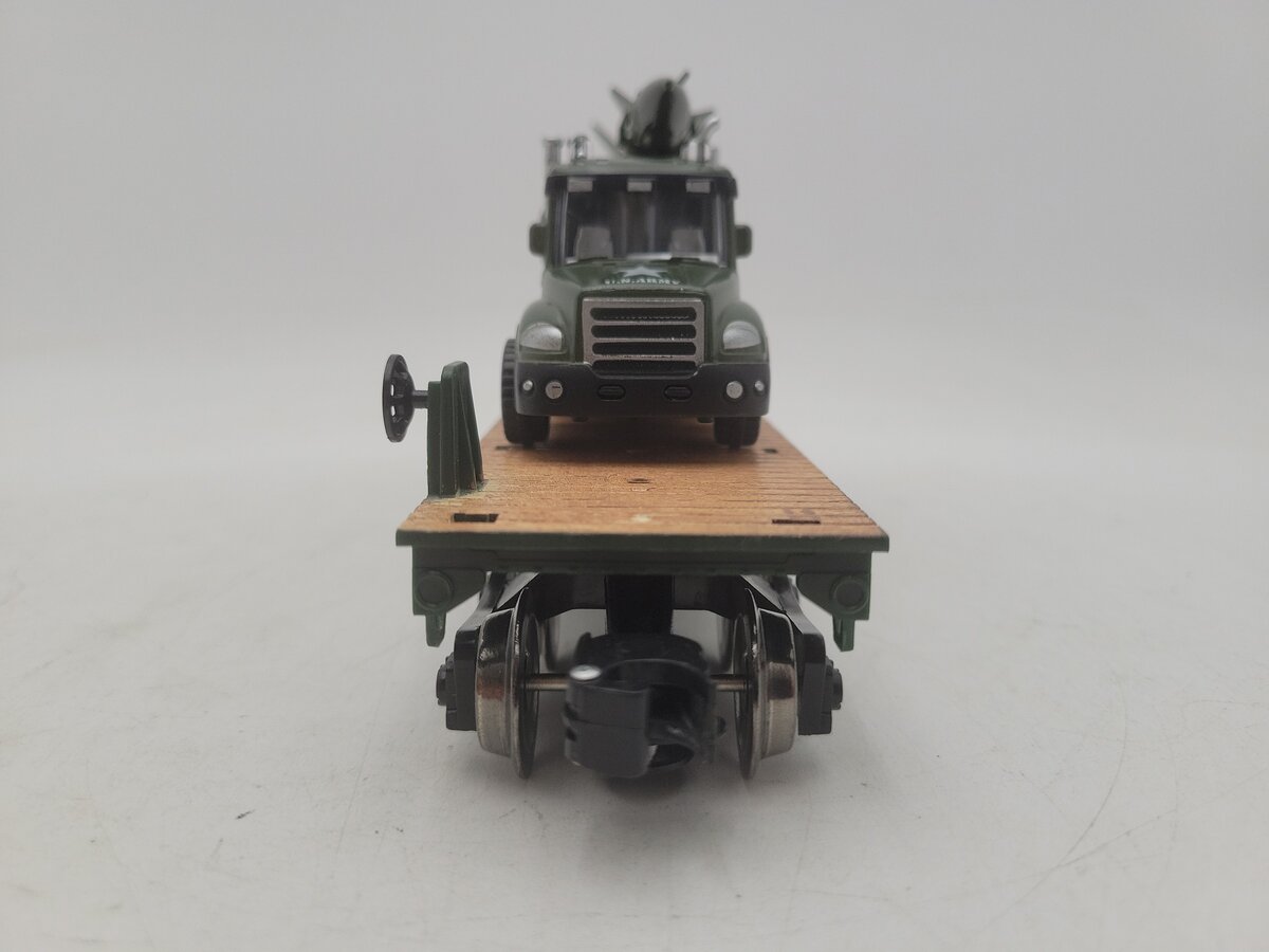 Menards 279-3473 O Gauge USAX Flat Car w/ Truck and Missile #20245 EX/Box