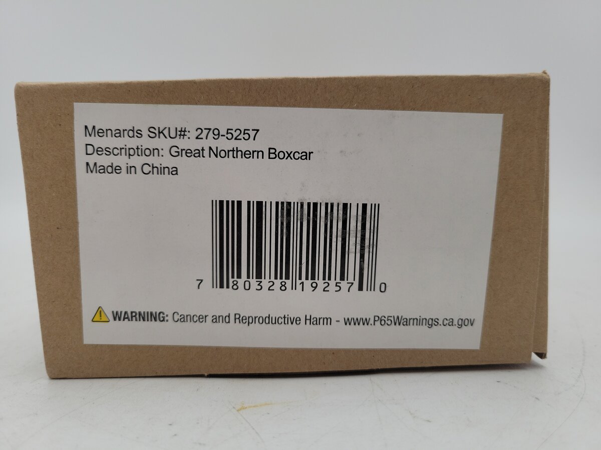 Menards 279-5257 O Gauge Great Northern Boxcar LN/Box