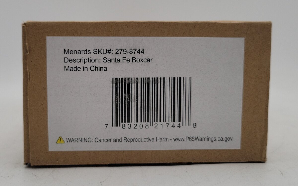Menards 279-8744 O Scale Green ATSF Box Car #9449 VG/Box
